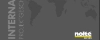 Eine stilisierte Weltkarte mit dem Text "Internationales Projektgeschäft" und dem Logo von Nolte Küchen.