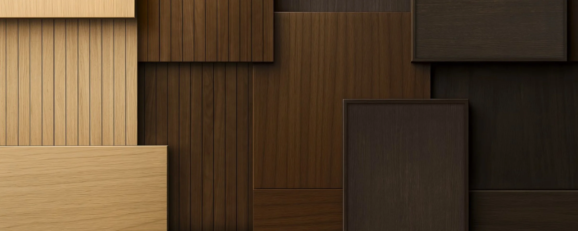 NolteNeo: Various wood surfaces arranged in an exclusive design.