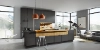 Une cuisine moderne avec îlot et grandes fenêtres, Nolte Kitchen.