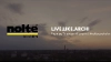 Vista de una ciudad al atardecer con el logo de Nolte Cocina arriba.