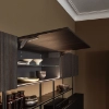 Une étagère élégante avec vaisselle au design moderne de Nolte Living.