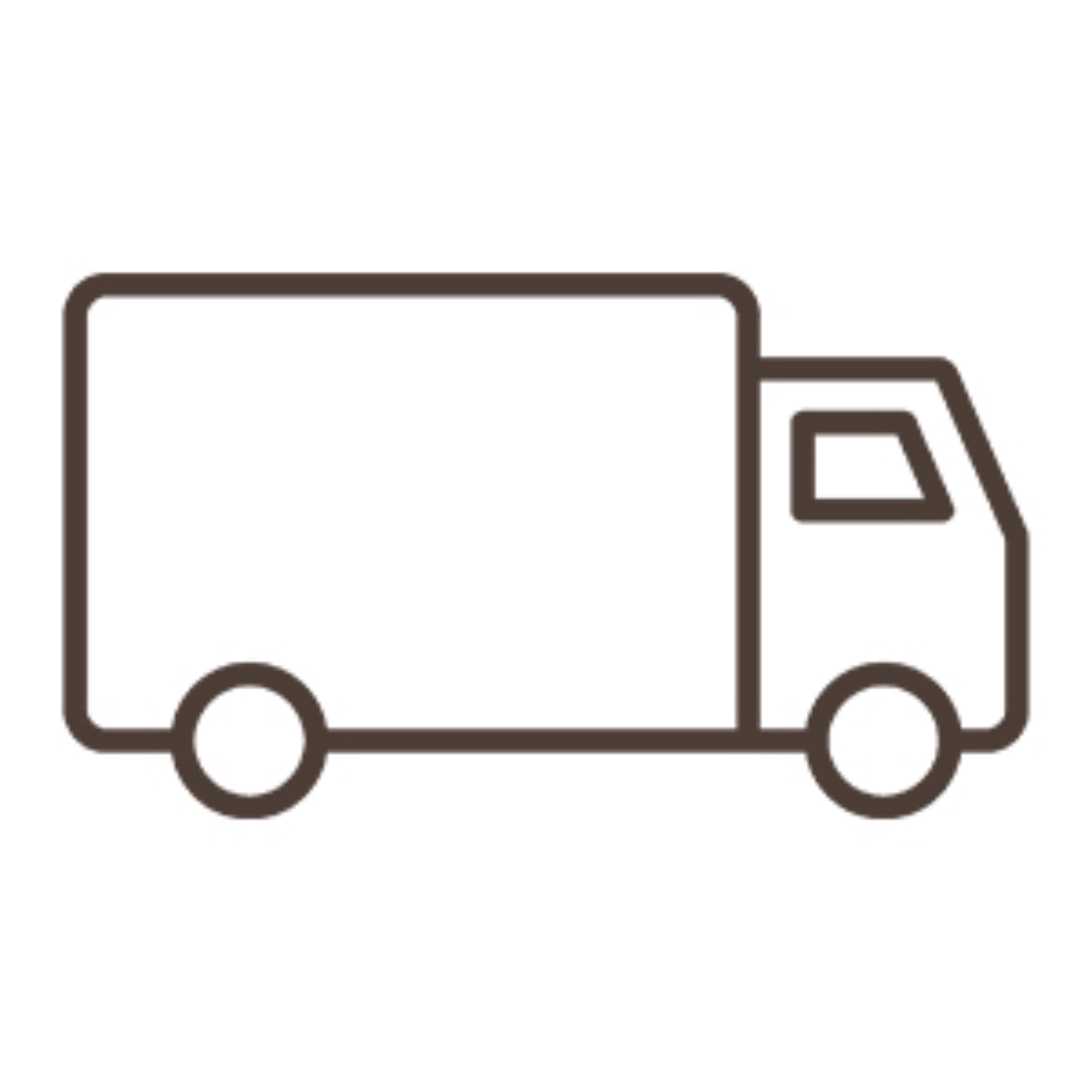 Une icône simple d'une camionnette représentant des services de transport.