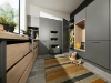 A utility room with gray cabinets and storage solutions, Nolte utility rooms.