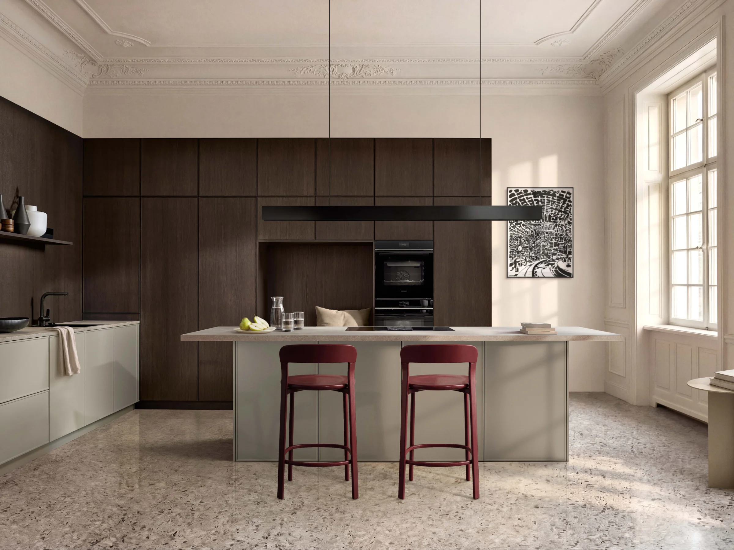 tobacco kitchen Modern Kitchen Design with Real Wood