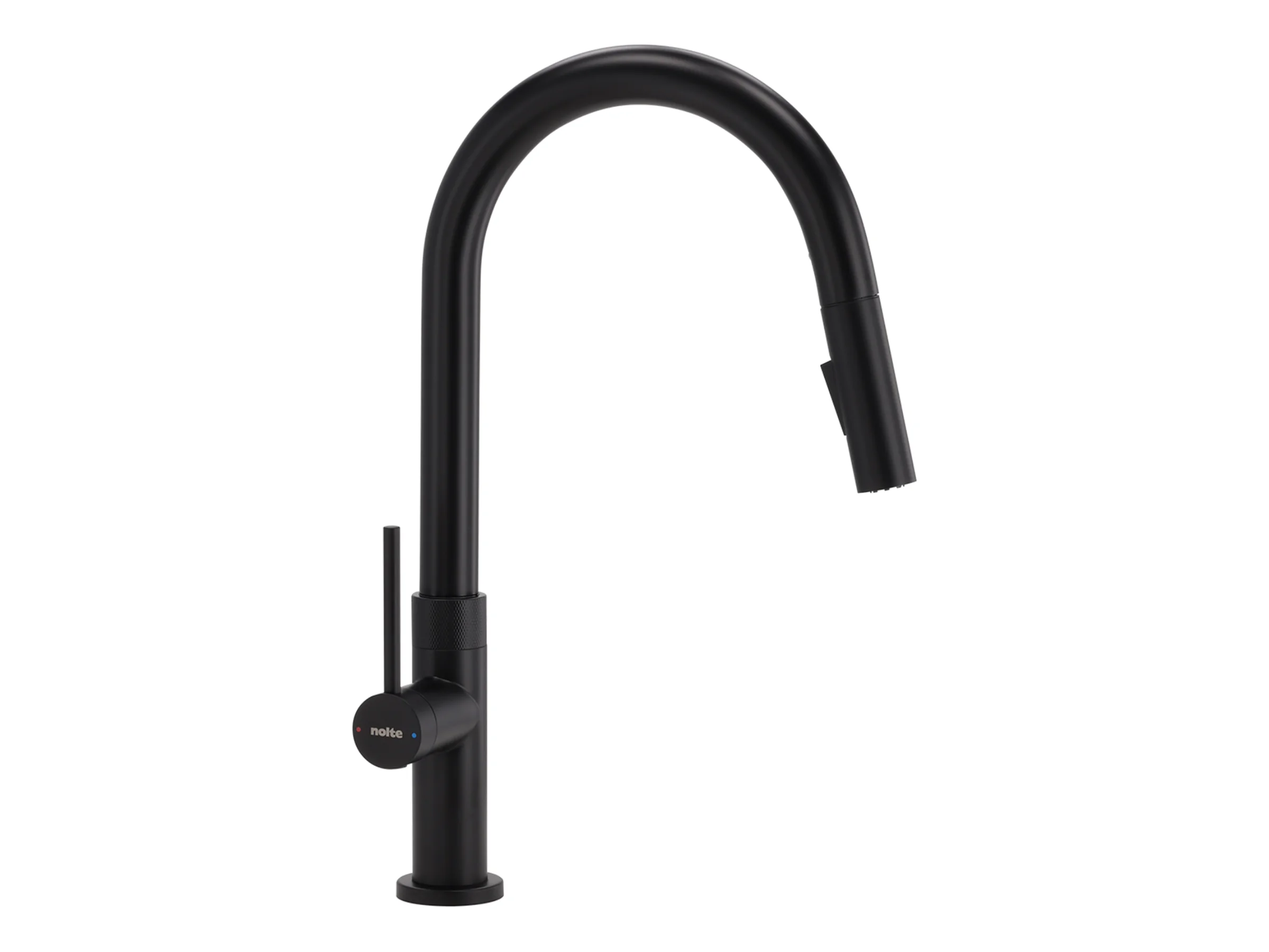 product image Kuechenarmatur-mit-Rundbogenauslauf-und-Geschirrbrause-MIX-N502-SH-Schwarz-matt_4_3.png