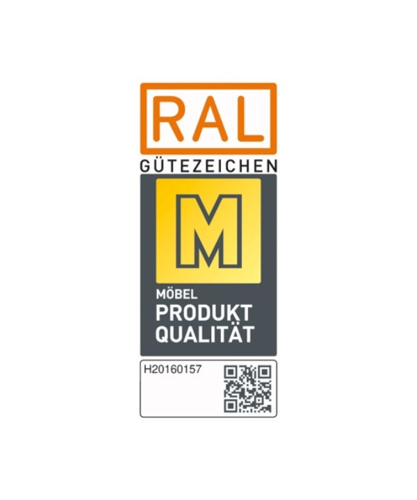 Label de qualité RAL pour meubles avec code QR.